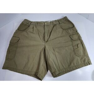 Columbia Sportswear Men's 38 Khaki Cargo Shorts Stretch Waist 8" inseam EUC